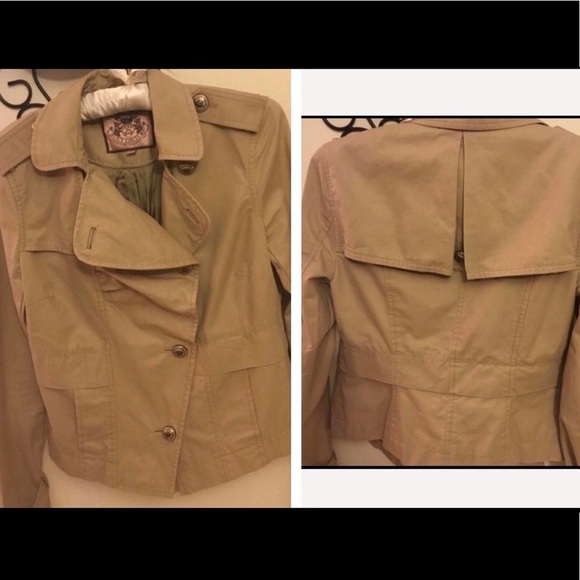Juicy Couture Jackets & Blazers - 🚨SALE 3/$25🚨 Juicy Couture Tan Coat Jacket Sz Sm